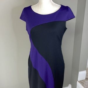 Liz Claiborne purple and black Size 10 Womens dress
